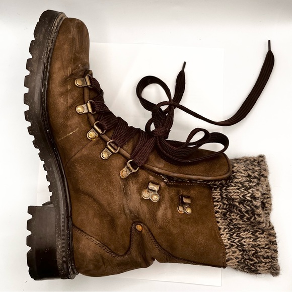 BARNEYS NEW YORK LEATHER NUBUCK HIKING STYLE BOOT - Picture 12 of 15